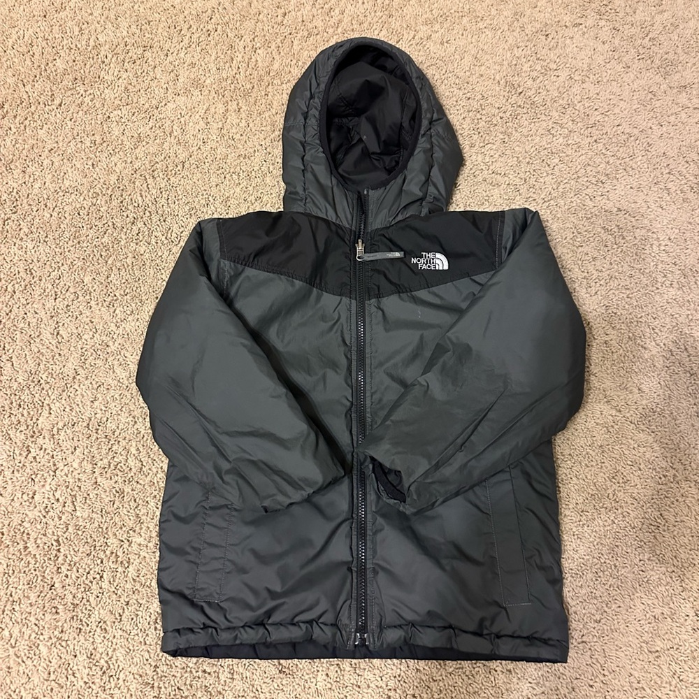 The North Face Black and Gray Hooded Jacket